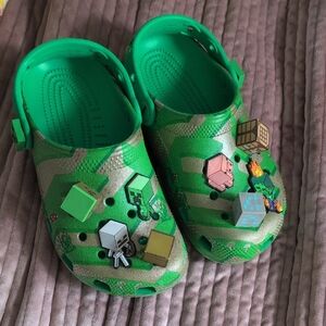 Kids Green Minecraft Clogs